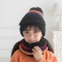 Children Winter Knit Hats Girls Beanie Hat Kids Newest Cap Scarf Set Warm Skull Neck Warmer with Thick Fleece Lined Winter Child