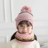 Children Winter Knit Hats Girls Beanie Hat Kids Newest Cap Scarf Set Warm Skull Neck Warmer with Thick Fleece Lined Winter Child