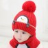 1 To 4 Years Old Baby Kids Beanie Sets Cute Penguin 2 Pcs 2023 Boys Girls Winter Villus Hat Scarf Set Fashion Winter Warm Caps