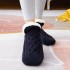 1Pair Thick Warm Sleep Socks Slippers Women Girls Autumn Winter Velvet Home Floor Socks Non Slip Mid Tube Kawaii Cute Socks