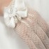 Exquisite White Lace Faux Pearl Fishnet Gloves Communion Flower For 4-15 Years Girls Kids Bride Party Ceremony Accessories