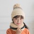 Children Winter Knit Hats Girls Beanie Hat Kids Newest Cap Scarf Set Warm Skull Neck Warmer with Thick Fleece Lined Winter Child