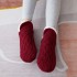 1Pair Thick Warm Sleep Socks Slippers Women Girls Autumn Winter Velvet Home Floor Socks Non Slip Mid Tube Kawaii Cute Socks