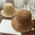 Girls Straw Hat Summer Beach Baby SunHat Round Top Raffia Wide Brim Straw Hats Children Bow Design Women Parent-Child Beach Caps