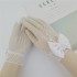 Exquisite White Lace Faux Pearl Fishnet Gloves Communion Flower For 4-15 Years Girls Kids Bride Party Ceremony Accessories