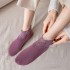 5 Pairs Women Winter Socks Warm Thicken Thermal Soft Solid Color Socks Wool Cashmere Snow Boots Velvet Lace Home Floor Sock