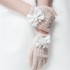 Exquisite White Lace Faux Pearl Fishnet Gloves Communion Flower For 4-15 Years Girls Kids Bride Party Ceremony Accessories